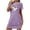 Purple, variant on Sakmal Plus Size Mumu Nightgowns for Women Halloween Soft Black Playful Sleepshirt Short Sleeve Short Ghost Print Crew Neck Nightgowns S-2XL
