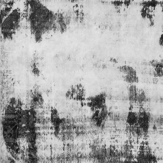 Ahgly Company Indoor Square Abstract Gray Modern Area Rugs, 6' Square