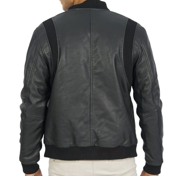 Boston harbour men's leather jacket cheap