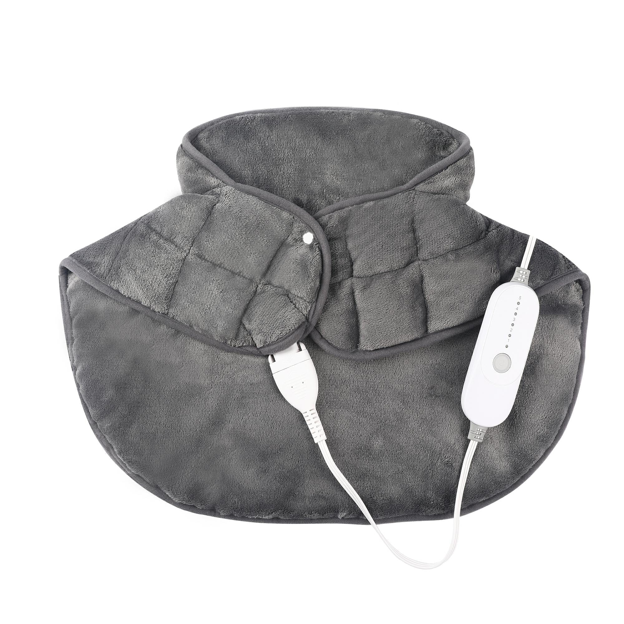 SUNNY HEAT 22.8x22.8 Inches Weinght Electric Heating Pad - Relieve Body Aches & Pains, Soft Flannel Corded ,Electric Gravity Shoulder (1 Piece)