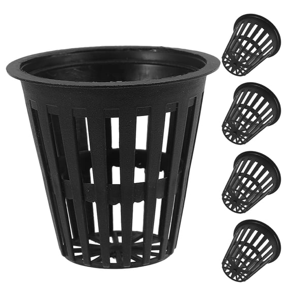 WRITWAA 5-Pack Hydroponic Plant Baskets with Breathable PP Material for Improved Root and Faster Plant Growth