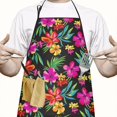 thumbnail image 2 of Pioneer Flower Floral Print Pattern Apron-Garden Aprons for Women with Pockets-Cotton Linen Waterproof Kitchen Cooking Gardening Aprons Adjustable for Kitchen,Cooking,BBQ and Salon 33x27 Inch, 2 of 7