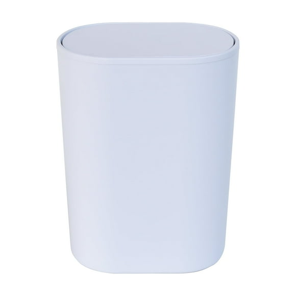 Mainstays Flip Top Plastic Wastebasket White