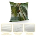 thumbnail image 4 of Chilfamy  Tropical Palm Tree Throw Pillow Covers Vintage Green Decorative Pillows Case Outdoor Cushion Covers for Couch Sofa Bed Home Decor White, 4 of 5