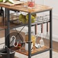 thumbnail image 5 of SOGES Kitchen Cart 3-Tier Kitchen Baker's Rack Utility Microwave Oven Stand, Retro Brown, 5 of 9