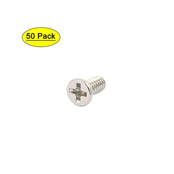 M1.4x2.5mm Stainless Steel  Flat Countersunk Head Machine Screws 50pcs