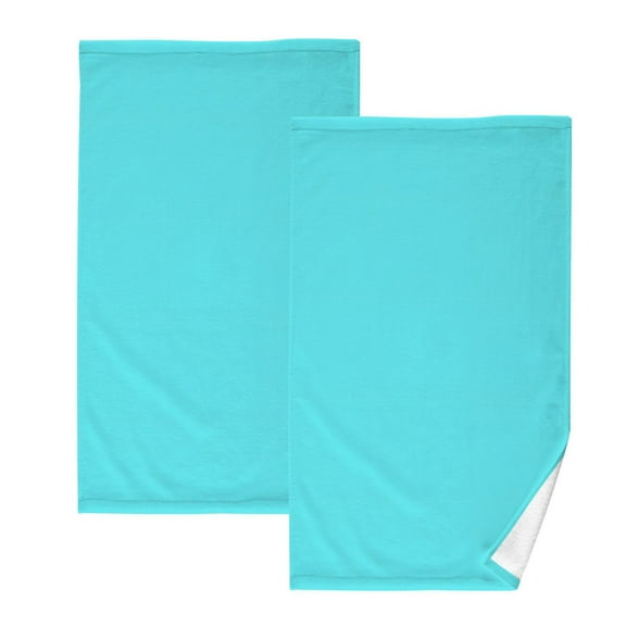 Ryvnso Turquoise Cotton Hand Towels Sets Face Towel 2 PCs Bathroom Decorative