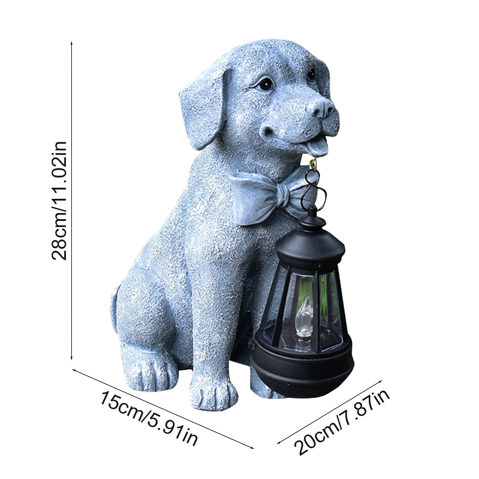 Chanana Dog Solar Garden Statue with Lantern – Outdoor Patio & Yard Decor – Figurine for Dogs – Gift for Mom, Grandma, Dog Lovers, Housewarming Present
