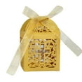 thumbnail image 1 of Yingyy 50 Pieces Gift Boxes Snack Chocolate Cookie Package Holder Paper Decorative Atmospheres Packing Ribbon Hollow Container Gold, 1 of 8