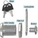 thumbnail image 2 of Mailbox Lock 20mm Mailbox Lock Lock With Keys For Mailbox Locker Drawer Cupboard (5 Pieces) - Silver, 2 of 4