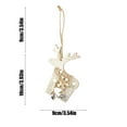 thumbnail image 3 of XYAIYT Christmas Decorations Wooden Hanging Number Pendants Natural Wood Various Shapes Star Deer Ball Stocking Lightweight Easy to Hang Gift Home Office Ornaments for Tree 4.7in White, 3 of 6