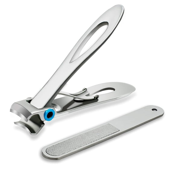Nail Clippers for Thick Toenail 15mm Wide Jaw Opening Nail Clipper Stainless Steel Thick Fingernail Clippers for Men & Women Oversized Seniors Nails Cutter Extra Large Toenails Clippers (Silver)