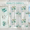 thumbnail image 2 of Dznils Cortina Shower de Tela Blanca Estampado Floral de Eucalipto Verde Acuarela con Ganchos, 72" x 72", 2 of 11