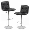 thumbnail image 1 of Gymax Bar Stools Set of 2 Adjustable Swivel Barstools w/Back & Footrest for Kitchen, 1 of 8