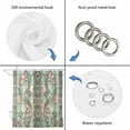 thumbnail image 3 of Stained Glass Shower Curtain Set - Extra Long 72" x 96" Washable Bathtub Curtain with 12 Hooks, Vintage Colorful Flower Animal Textured Waterproof Fabric Shower Curtains for Bathroom/Bathtub Décor, 3 of 6