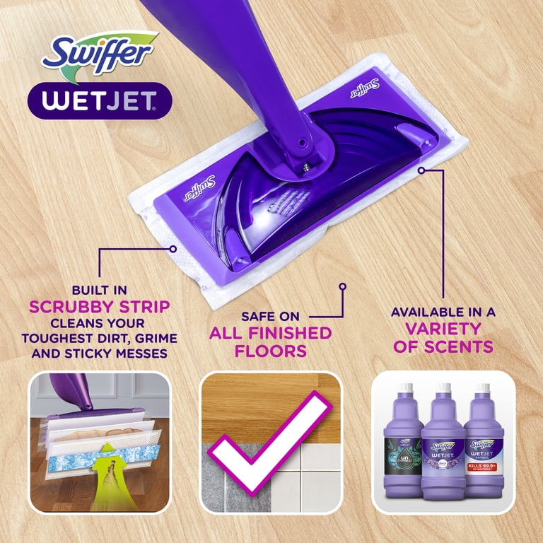 Swiffer WetJet Solution Refill, Antibacterial, Citrus, 2 x 42.2 Fl Oz photo 2
