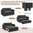 thumbnail image 3 of DEALTOPS Pull Out Sofa Bed, Convertible Loveseat Sleeper with Side Pockets, Black, 3 of 8