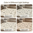 thumbnail image 7 of ODIKA 5'x7' Beige Olive Ornate Design Washable Area Rug Intricate Geometric and Floral Patterns for Dining Room, Under Table, Home Office, Non-Slip Chair-Friendly, 7 of 7