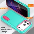 thumbnail image 3 of for iPhone 17 Pro Max Case, iPhone 17 Pro Max Phone Case with Built in Kickstand, Shockproof/Dustproof/Drop Proof Heavy Duty Military-Grade Rugged Protective Cover for iPhone 17 Pro Max,Green, 3 of 8