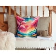 thumbnail image 3 of Colorful Cherry Blossoms Fabric Decorative Pillow 14 in x 14 in, 3 of 5