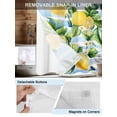 thumbnail image 3 of No Hook Cloth Fabric Shower Curtain with Snap in Liner, Summer Lemon Waterproof Shower Curtains Set with See Through Top Window, Watercolor Rustic Fruit Blue Striped Bath Curtains Shower 60"x72", 3 of 6