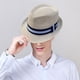 thumbnail image 5 of Sombrero de 56-58 cm de circunferencia para hombres y mujeres, sombreros para exteriores, sombreros de paja con protección solar, sombreros de jazz retro, 5 of 5