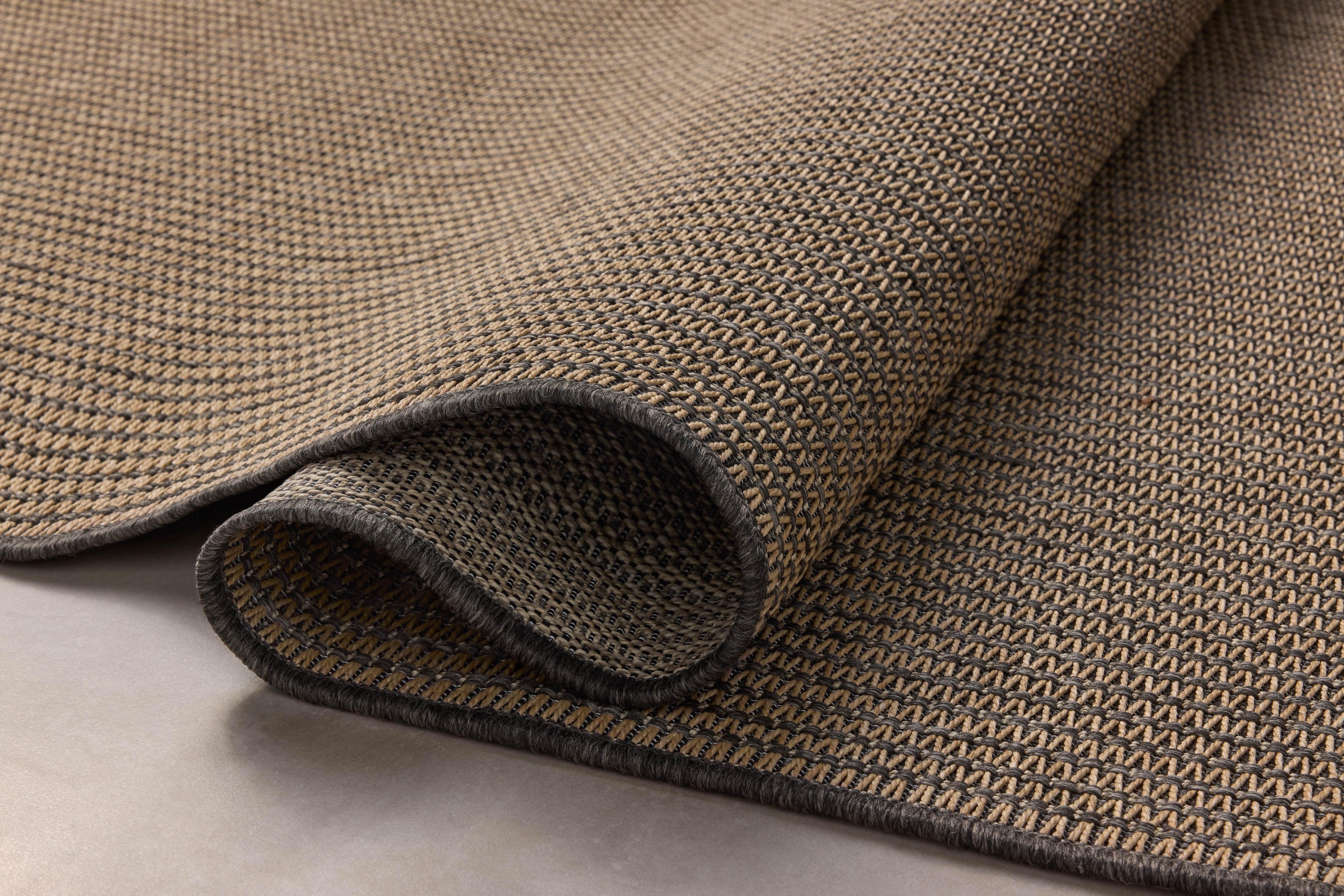 Chris Loves Julia x Loloi Providence Wheat / Charcoal 7'-6" x 7'-6" Round Area Rug