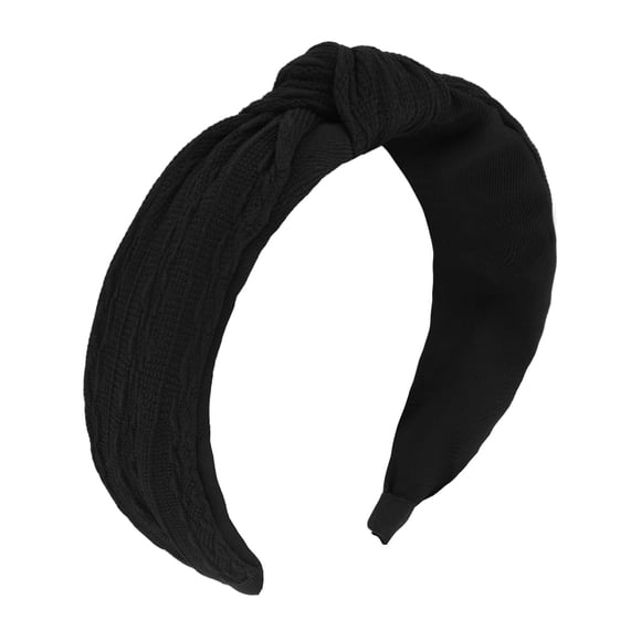 Black Headbands for Women Knotted Headband Top Knot Hair Band Non-slip Head Band Soft Fashion Accessories for Women Girls