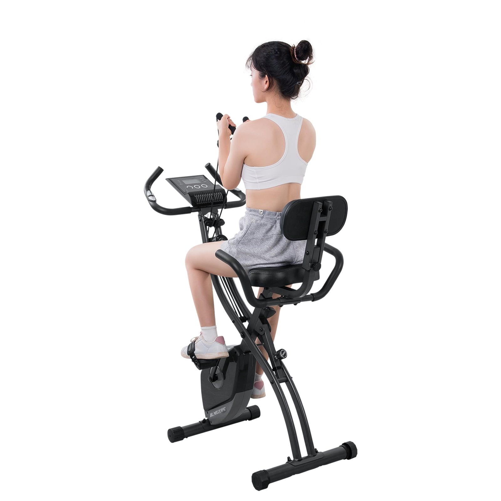 MaxKare Folding Exercise Bike with Arm Resistance Nigeria Ubuy