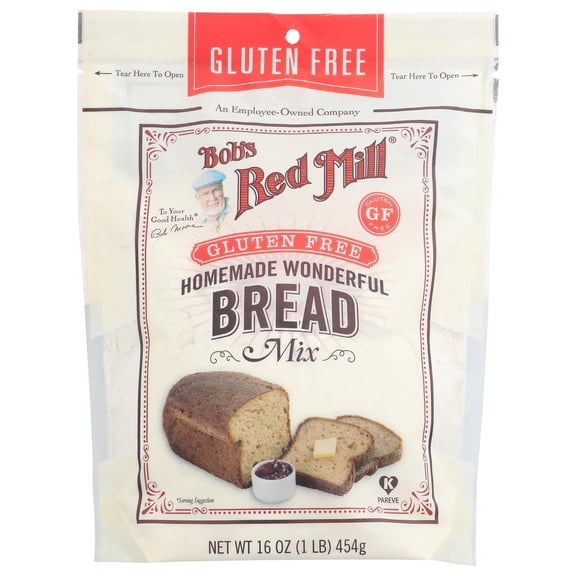 Bob's Red Mill Gluten Free Homemade Wonderful Bread Mix, 16oz (Pack of 1) - Gluten Free, Kosher