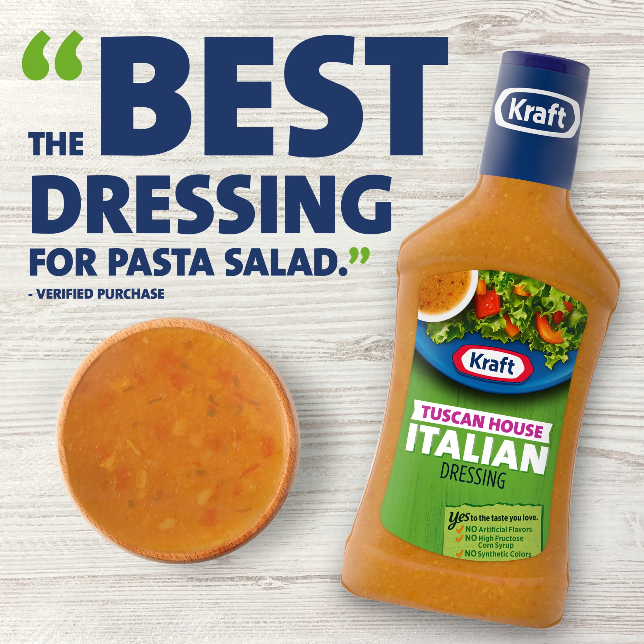 (6 pack) Kraft Tuscan House Italian Dressing, 16 fl oz Bottle