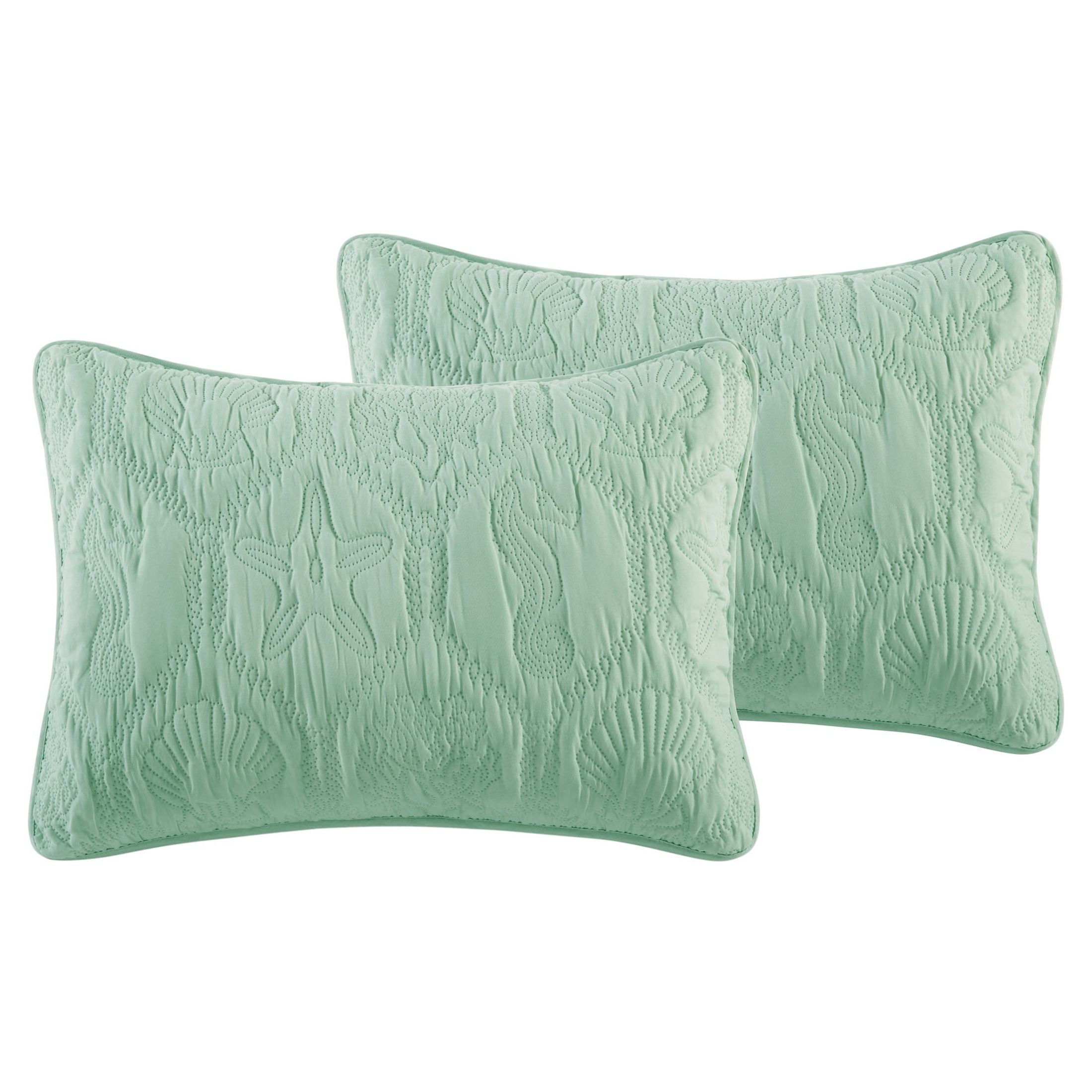 VCNY Home Shore Coastal 3-Piece Grey Textured Sealife Quilt Set, King, Adult, Unisex