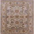 thumbnail image 1 of Ahgly Company Indoor Square Mid-Century Modern Light French Beige Brown Oriental Area Rugs, 6' Square, 1 of 6