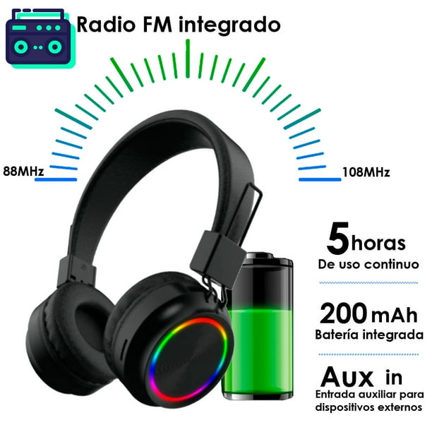 Auriculares Bluetooth Audifonos Para Memoria Micro Sd Audífonos