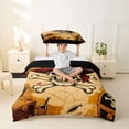 thumbnail image 2 of jejeloiu Vintage Pirate Skull Twin Duvet Cover,Treasure Chest Print Twin Bedding For Boys,Brown Black,Black Reversible,2-Piece,1 Duvet Cover and 1 Pillowcase, 2 of 6