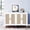 White, variant on Gyger, Black Wood Storage Buffet Cabinet with 2 Adjustable Shelves, Sideboard with 4 Rattan Decorated Doors, Modern Long Cabinets, Kitchen Storage Console for Dining Room, Hallway, Accent Cabinet