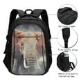thumbnail image 3 of Daiia Elephant in Smoke Pattern USB Charging Backpack for Men and Women, Anti-Theft Backpack,Travel Backpack,School Backpack,College Backpack,Laptop Backpack, 3 of 7