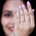 thumbnail image 5 of Rosec Jewels Certified Moissanite Emerald Cut Engagement Ring 2 Ct - Moissanite Solitaire Ring (6X8 mm, D-VS1 Quality), 14K Yellow Gold, US 13.00, 5 of 8