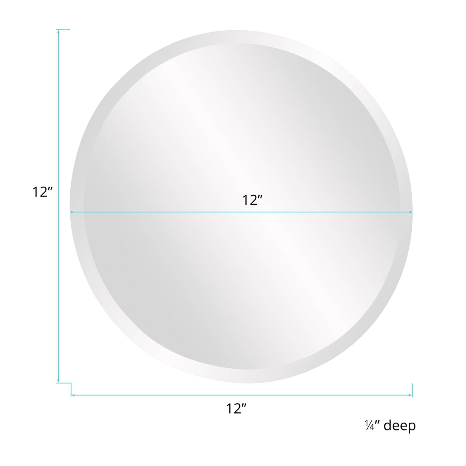 Tyler Dillon Frameless Beveled Round Wall Mirror - 12 x 12