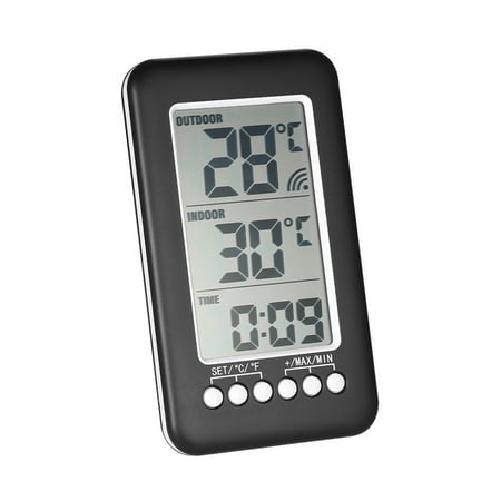 

Lcd ℃/℉ Digital Wireless Indoor/Outdoor Thermometer Clock Temperature Meter with