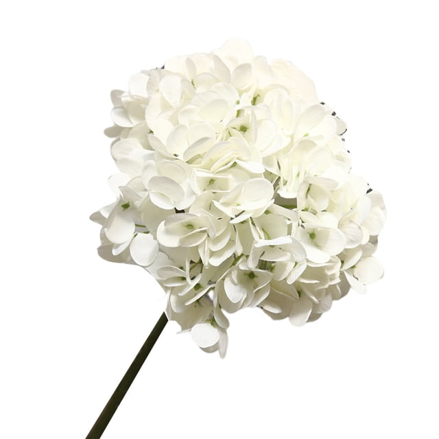 Matsuzay Rama de hortensia artificial, decoración de DIY falsa de seda, , flores decorativas, ramo, fiesta, decoración de boda Decoración del hogar Blanco
