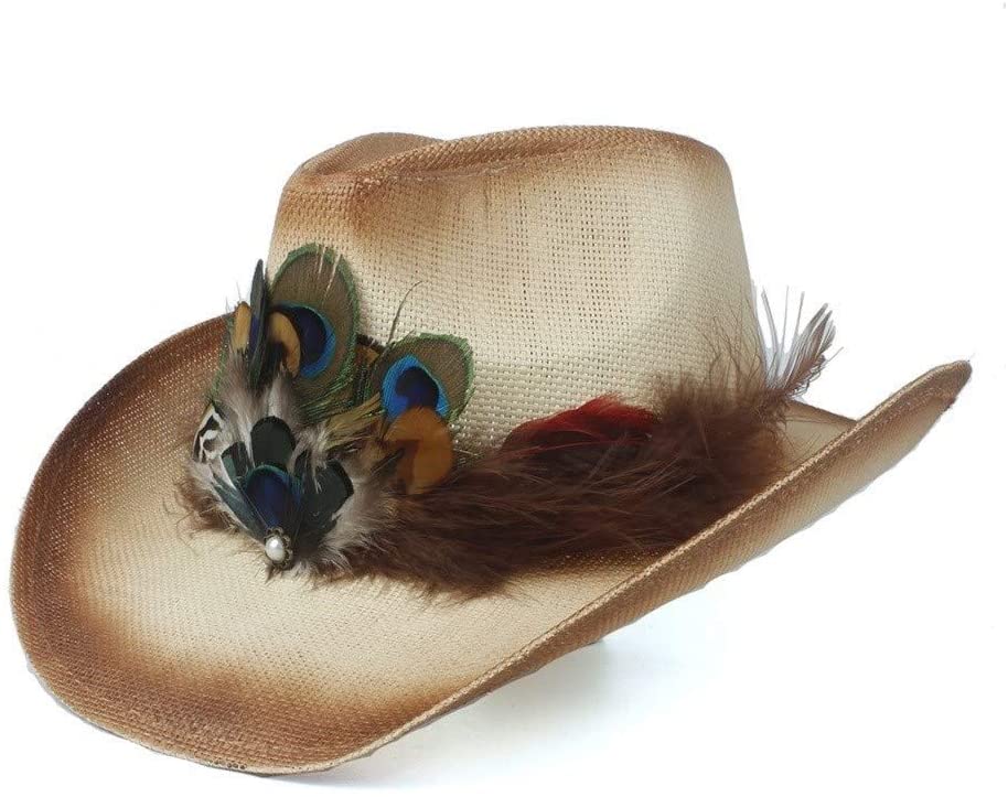 Casual Peacock Feather Hollow Western 