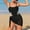 Black, variant on Fesfesfes Middle and Large Kids' and Teens' Contrast Color Hollow Beach Sling Swimsuit with Wrap Dress Swimwear for Summer Vacations and Sunny Days 8-13 Years(Black,7 Years)