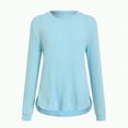 thumbnail image 5 of Godom Womens Plus Size Tops Crewneck Long Sleeve Shirts Loose Tunic Tops Fall Pullover, 5 of 7