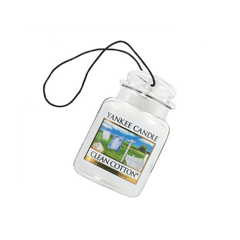 Yankee Candle Car Jar Ultimate Auto & Home Odor Neutralizing Air Freshener, Clean  Cotton (Pack of 3) by GOSO Direct