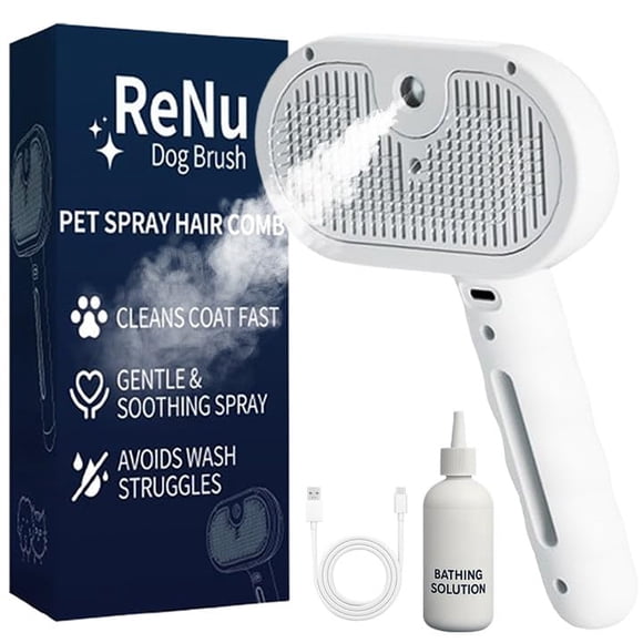 Cepillo para mascotas con vapor 3 en 1 ReNu Dog Brush