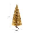 thumbnail image 3 of Flocked Christmas Tree,Slim Christmas Trees Christmas Tree Bottle Brush Trees, Miniature Plastic Pine Trees for Crafts Sisal Frosted Mini Christmas Trees Decor for Home Tabletop Ornaments(Gold), 3 of 8