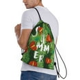 thumbnail image 4 of Yiaed Palm Leaves And Tropical Flowers Print Drawstring Bags Drawstring Backpack Bulk String Back Pack Gym Sport Bag-Medium, 4 of 5