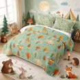 thumbnail image 3 of Erosebridal Giraffe Quilt Full for Boys Girls, Green Forest Full Bedspread Sets, 3pcs 1 Coverlet and 2 Pillowcases, 3 of 7
