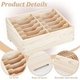 thumbnail image 4 of 12-Grid Wooden Cell Phone Holder Multifunctional Mobile Phone Organiser Desktop Organiser for Classroom Office Desktop Storage White, 4 of 9